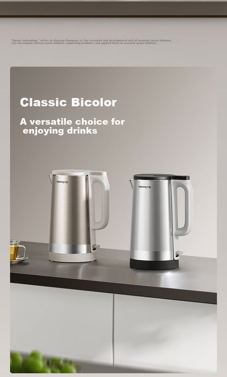 Joyoung Electric Kettle, 1.5L Capacity, 5 Temperature Settings, 304 Stainless Steel Seamless Design, No Glue, Constant Temperature Kettle K15ED-W520 4
