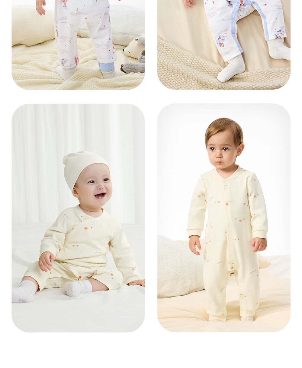 YEEHOO Baby Autumn Winter Warm Newborn Romper Unisex Infant Jumpsuit 4