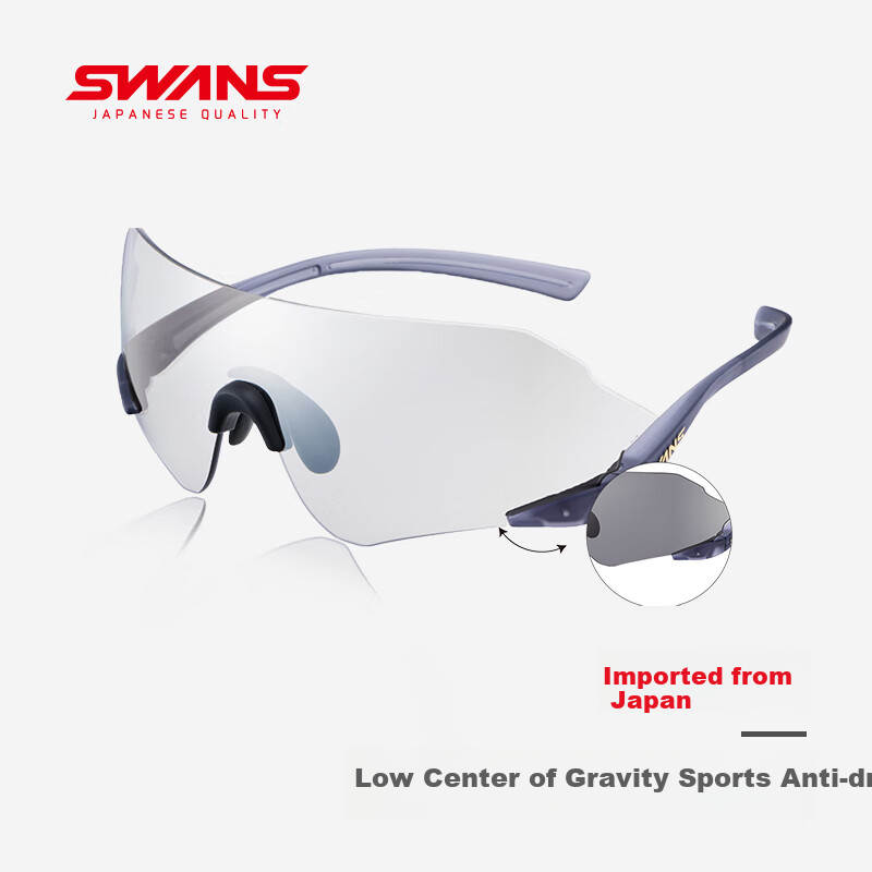 SWANS Photochromic Sunglasses, Marathon Running Glasses, Day And Night Cycling Goggles, Imported from Japan, EN20-0066