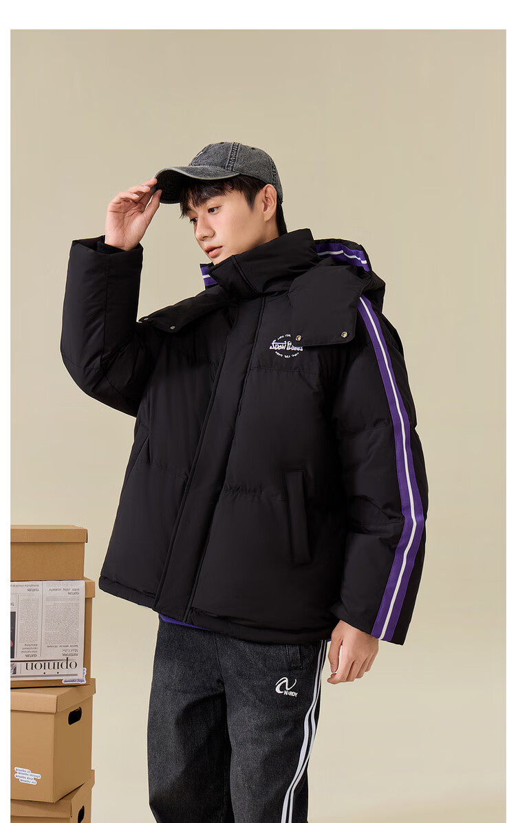 SNOWFLYING 2025 Autumn New Unisex Couple Short Hooded Down Jacket Energetic Sporty Youth Puffer Trend 15