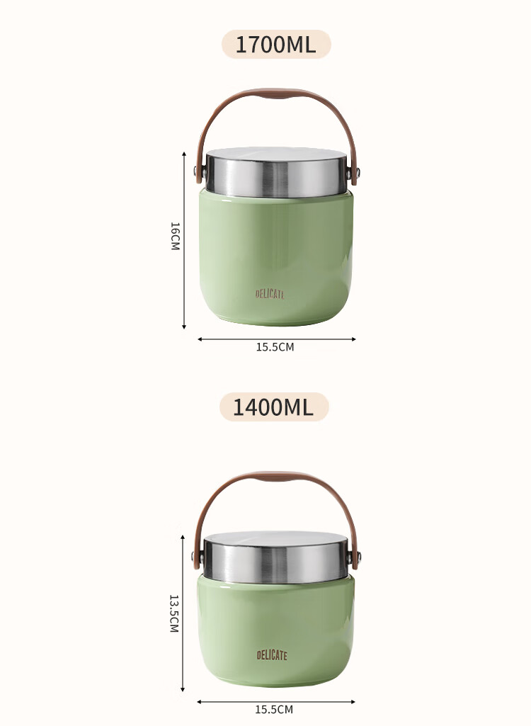 Ymer Double-Layer Insulated Lunch Box, Extra Long Handle, for Office Workers And Students, Self-Operated New Stainless Steel Soup Pot And Bowl 10
