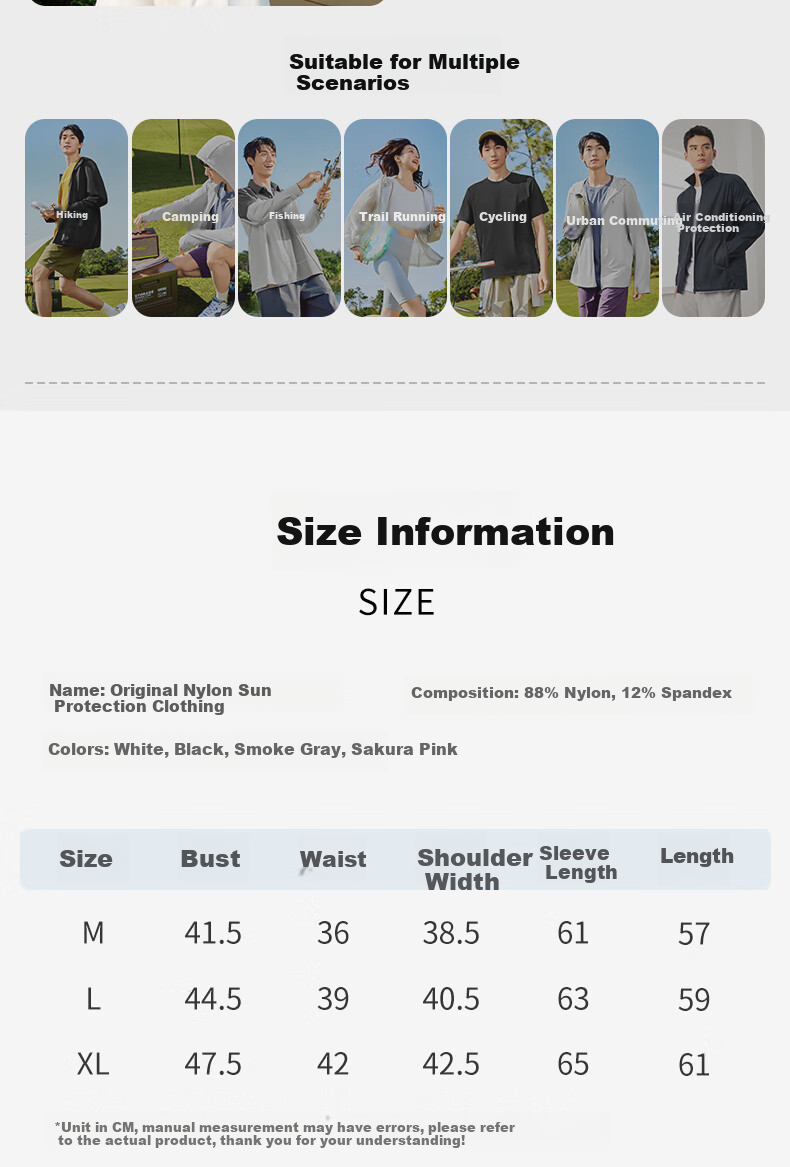 BOPRUIEY Women's Summer Slim Fit Stand Collar UV Protection Ice Silk Cooling Sunscreen Jacket 15