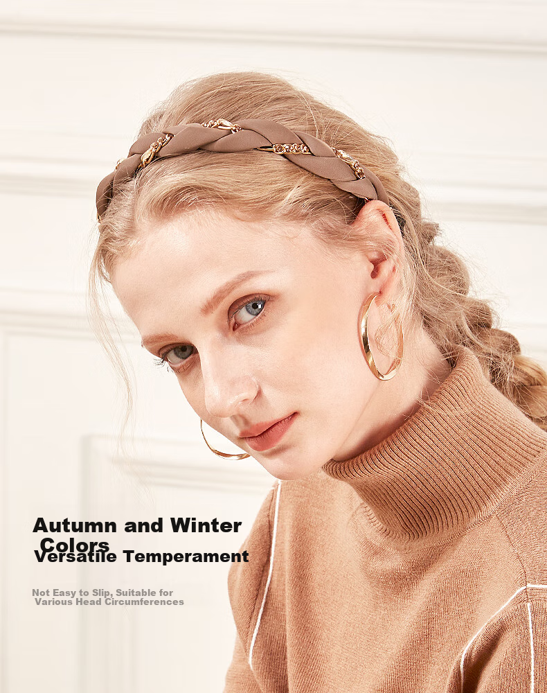 ELLE Headband for Women, French Chic Style, Fashionable Versatile High Crown Headband, Gift for Girlfriend on Mid-Autumn Festival 9