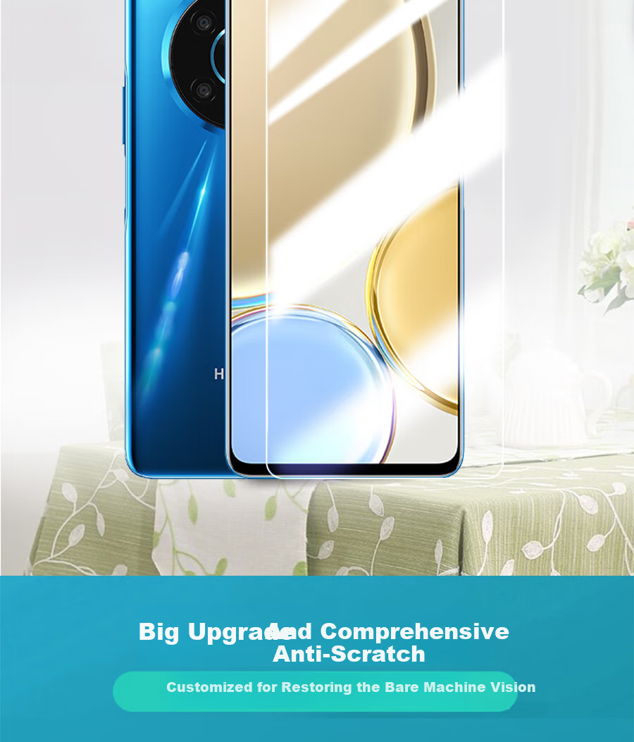 ESCASE Honor X30 Tempered Glass Screen Protector, Full Coverage, High Definition Glass Protective Film, Transparent 4