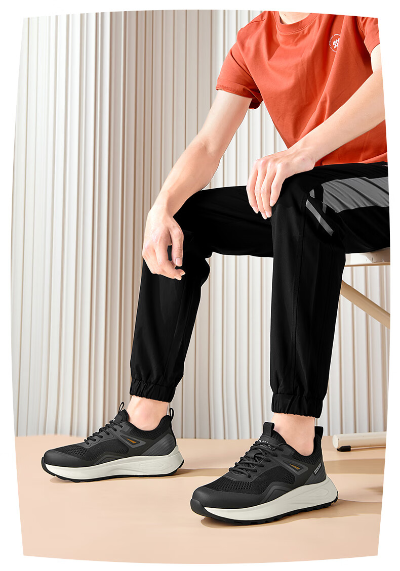 HLA Men's Fashion Mesh Breathable Sports Casual Shoes HAAXXM3EAO259 Black Size 39 12