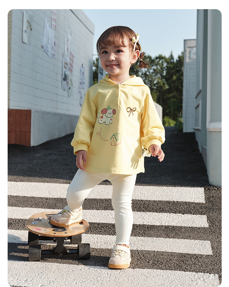 BALABALA Girls' Pants, Baby Long Trousers, Leggings, Autumn Wear, Elastic Comfortable Fashion Cute 209325123001 12