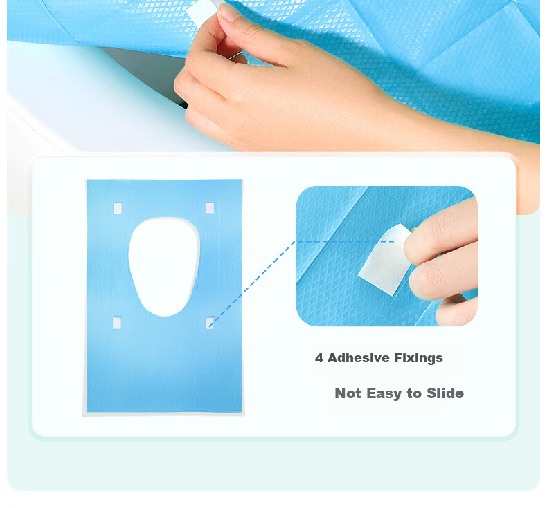 Briars Disposable Toilet Seat Covers Universal Type 0 Series Sterile Extended Length 50 Pieces Blue 10 Pieces/pack 7