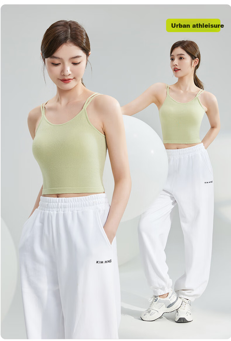 Ordifen Women's Camisole Tank Top, No Bra Needed, Covers Side Boob, Enhances Back, with Built-In Pads, Breathable Sports Bra for Fitness And Outer Wear 10