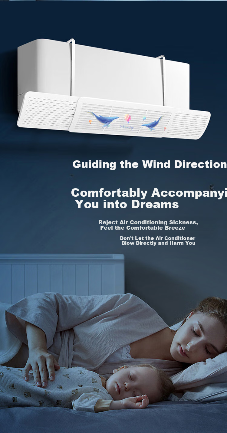 Baoshi Air Conditioner Wind Deflector, Wall-Mounted, Postpartum Care, Baby Protection, Anti-Direct Blowing, Wind Shield Cover, Extendable, Universal Air Outlet Wind Guard 4