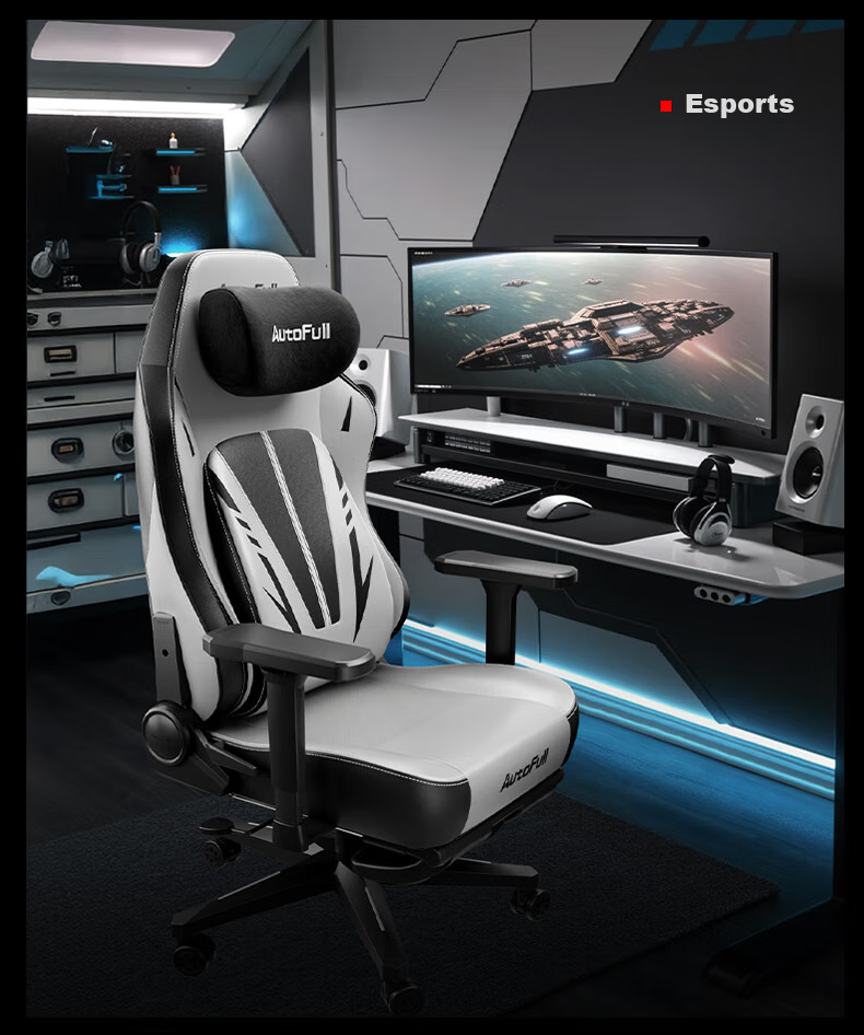 AutoFull C3Pro Little White Bear Ergonomic Gaming Chair for Women, Computer Chair, Office Chair, Reclining Chair for Long Sitting 18