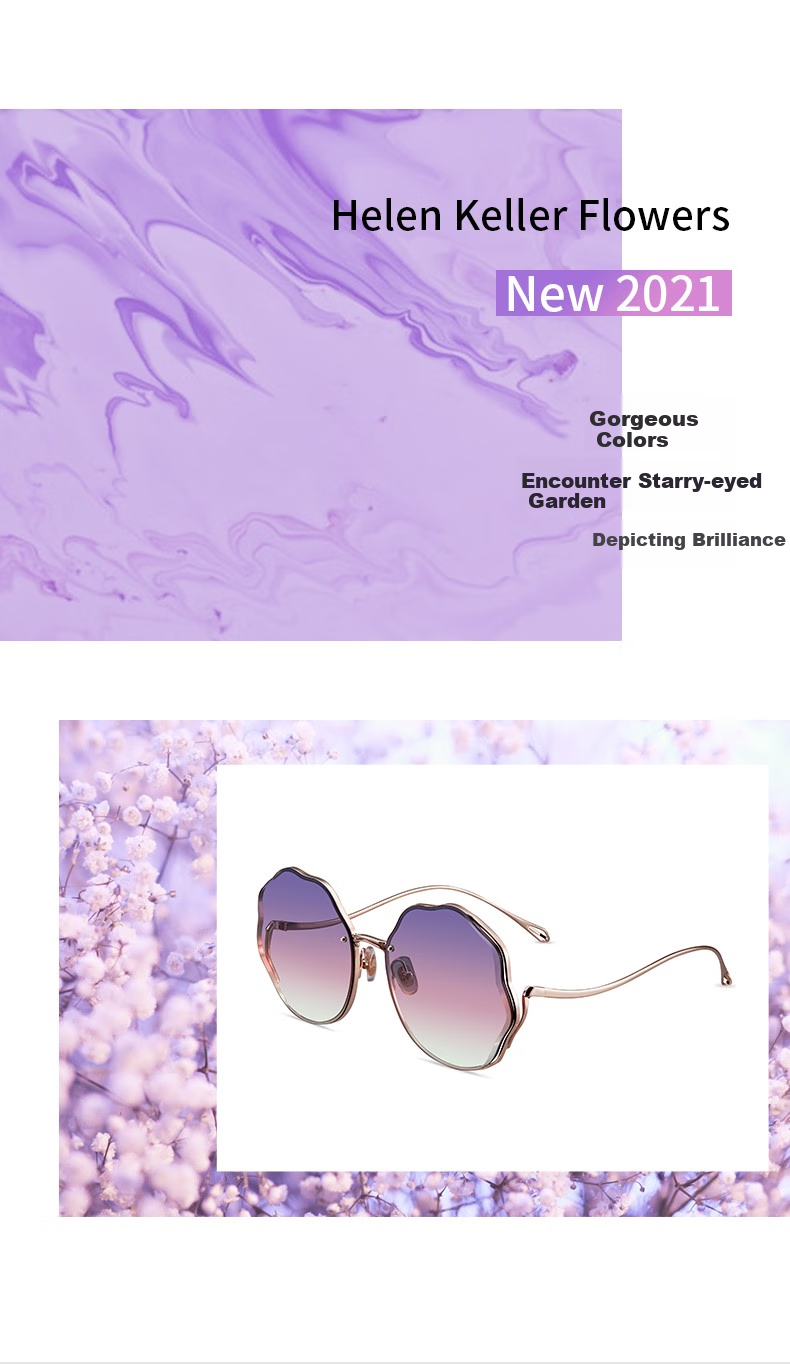 HELEN KELLER Sunglasses for Women, Elegant Slimming Glasses, Gradient Color Driving Anti-UV Specialized Eyewear H2108N02 2