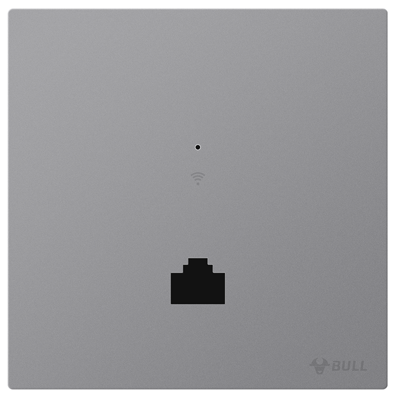 BULL Wall-Mounted AP Wireless WIFI Socket Computer Network GTW04A Ultra-Thin Distant Mountain Gray Panel (Requires Socket)
