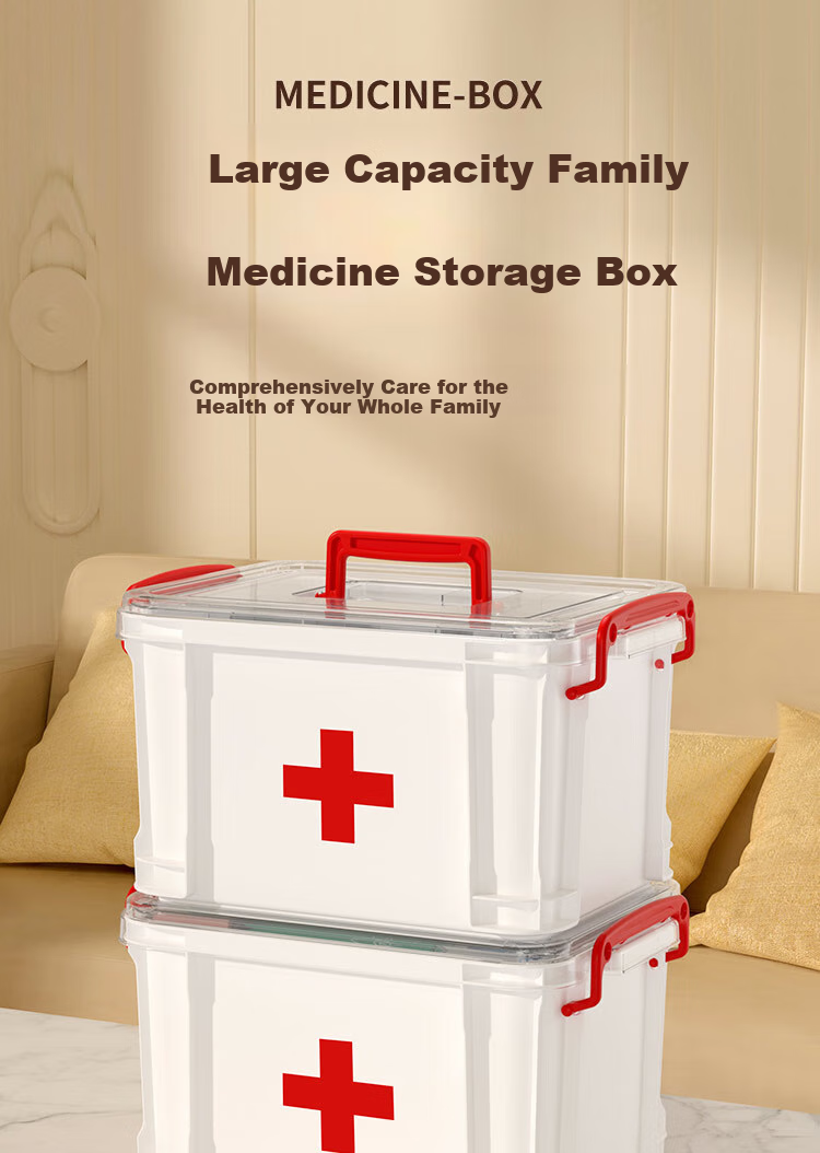 SPACEXPERT Medicine Storage Box, Organizer Container, Household Medical Cabinet, Storage Bi 1