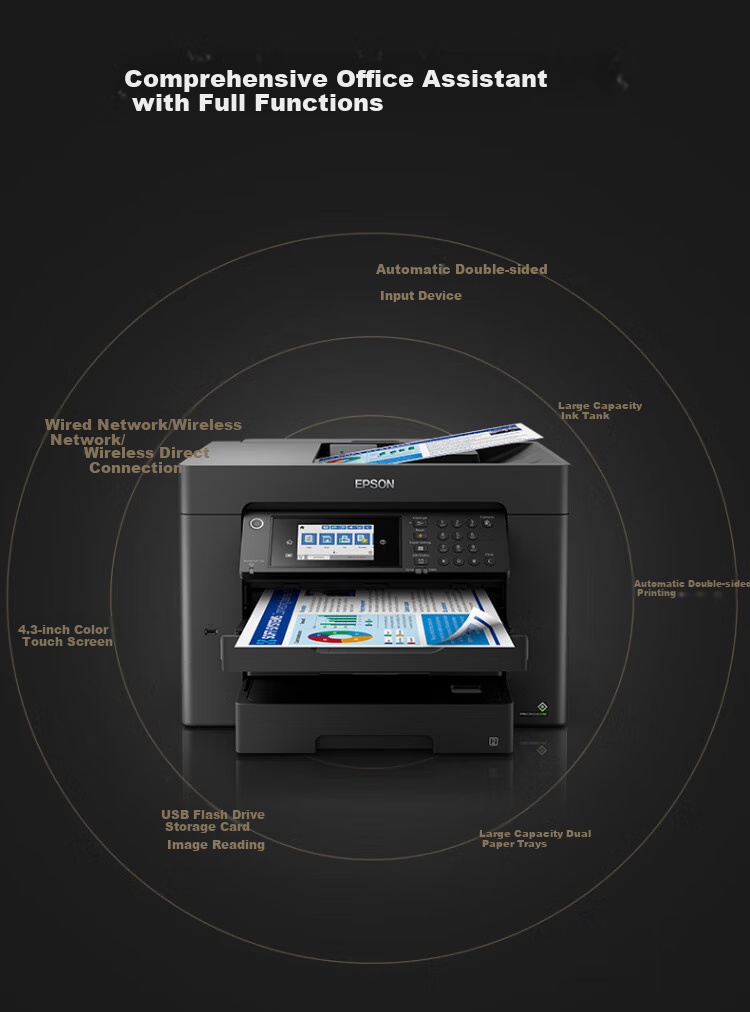 Epson WF-4838 A4 Color Inkjet All-In Printer Automatic Duplex Printing/Copying/Scanning/Faxing for Small to Medium Office Use Limited/Wireless 11