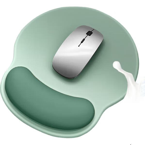 JPLAYER Wrist Rest Pad for Women, Creative Simple Laptop Mouse Wrist Support, Non-Slip Mouse Pad, Hand And Wrist Protection Silicone Mouse Mat for Men, Green Gradient