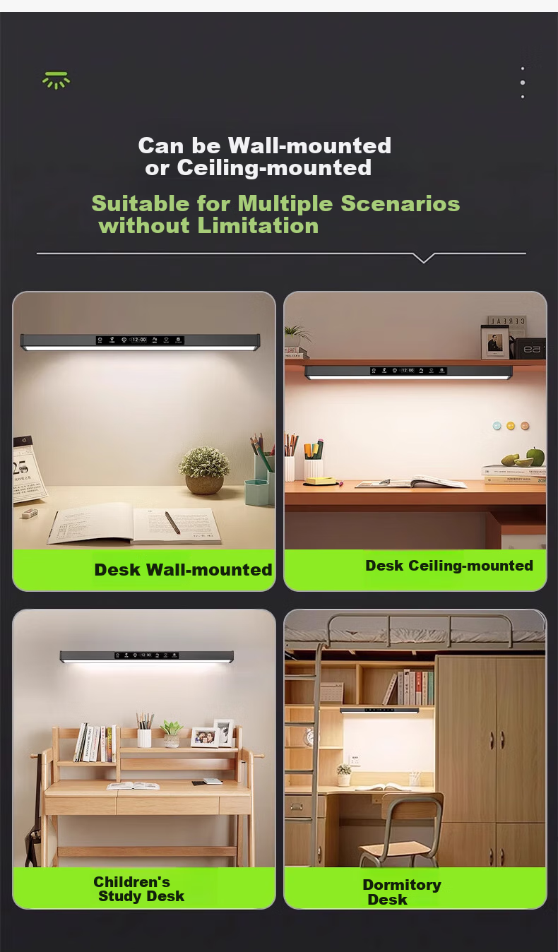 Heart Lock Full Spectrum Wall-Mounted Eye Protection Desk Lamp with Magnetic Ceiling Mount, Cool Light for Student Dormitory And Children's Study Desk 15
