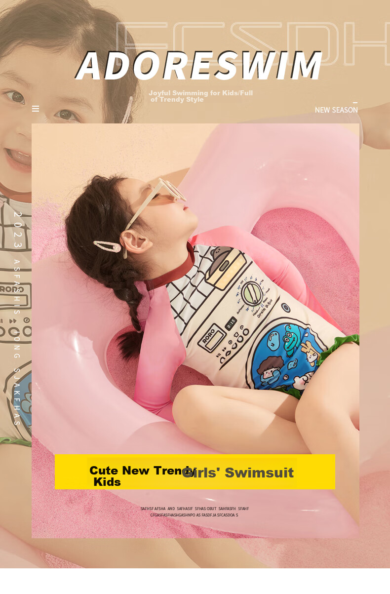 Adoreswim 20 Adoreswim Summer 2025 New One-Piece Girls' Swimsuit 1
