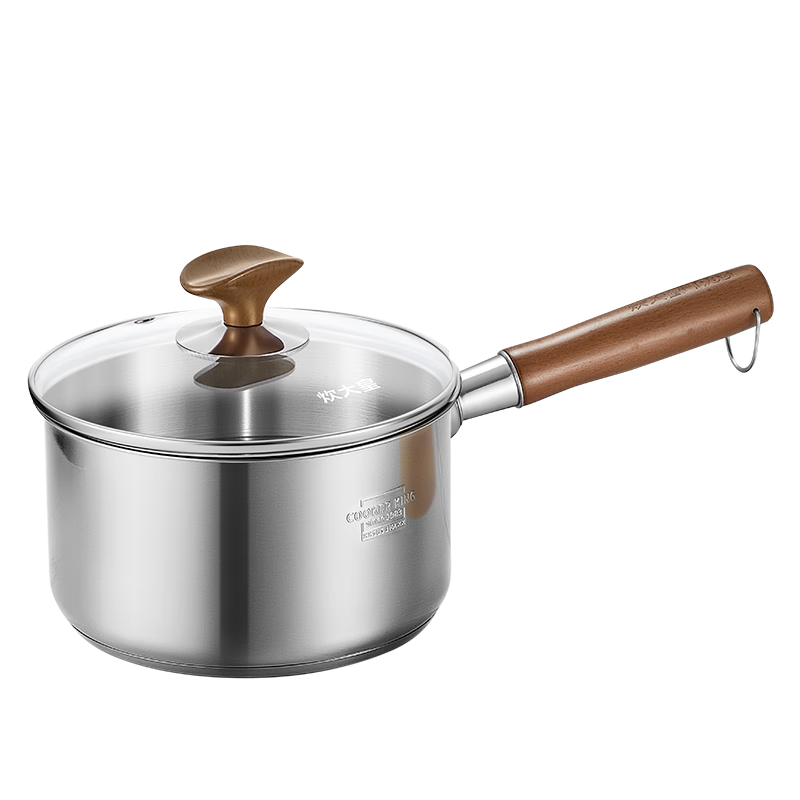 COOKER KING 316L Baby Food Pot, Non-Coated Single-Person Soup Pot, Stainless Steel Milk Pot for Cooking Noodles And Instant Noodles, 16cm