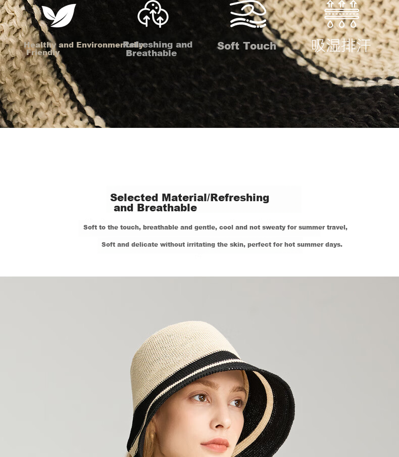 ELLE Straw Hat, Elegant Hollow Sun Protection Hat, Beach Sun Hat, Lyocell, Gift for Girlfriend 28