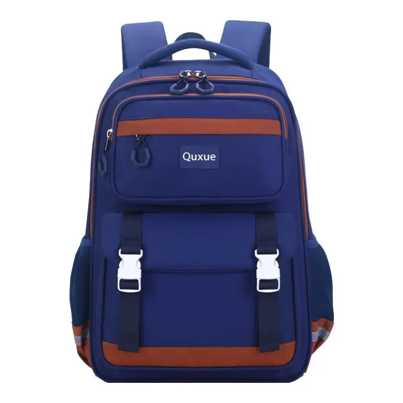 Dishuai Primary School Backpack for Boys and Girls Grade 1-3, Children's Ergonomic Large Capacity Double Shoulder Bag, Royal Blue