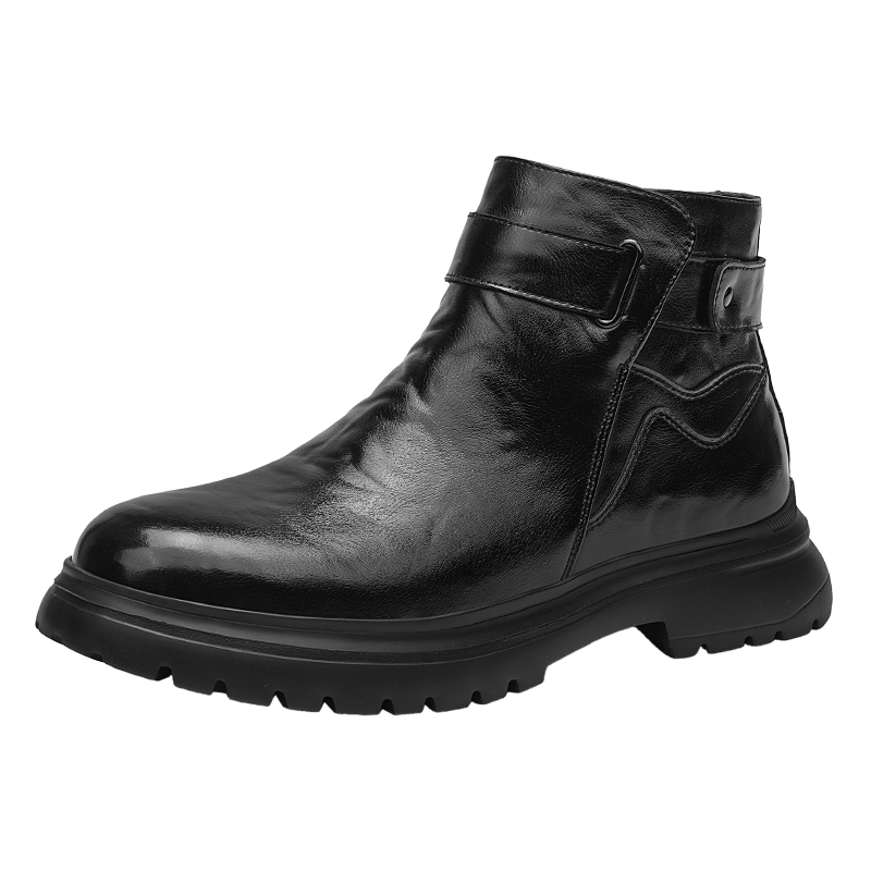 Bull Family Martin Boots Men Autumn Winter New British Style Casual Short Boots Trendy Fashion Work Boots Men's Chelsea Boots