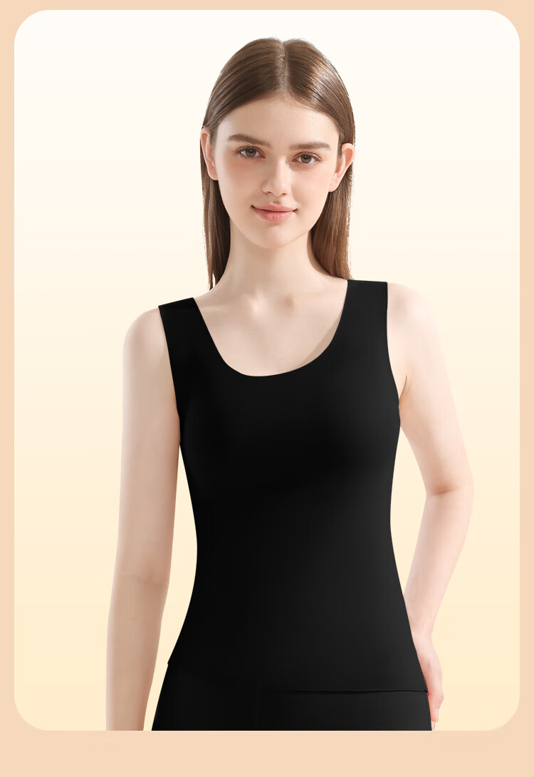MiiOW Women's Thermal Vest with Cashmere and Silk, Fleece-Lined, Thickened, Seamless Heat-Retaining Innerwear, 2025 New Skin Tone, Size L 21