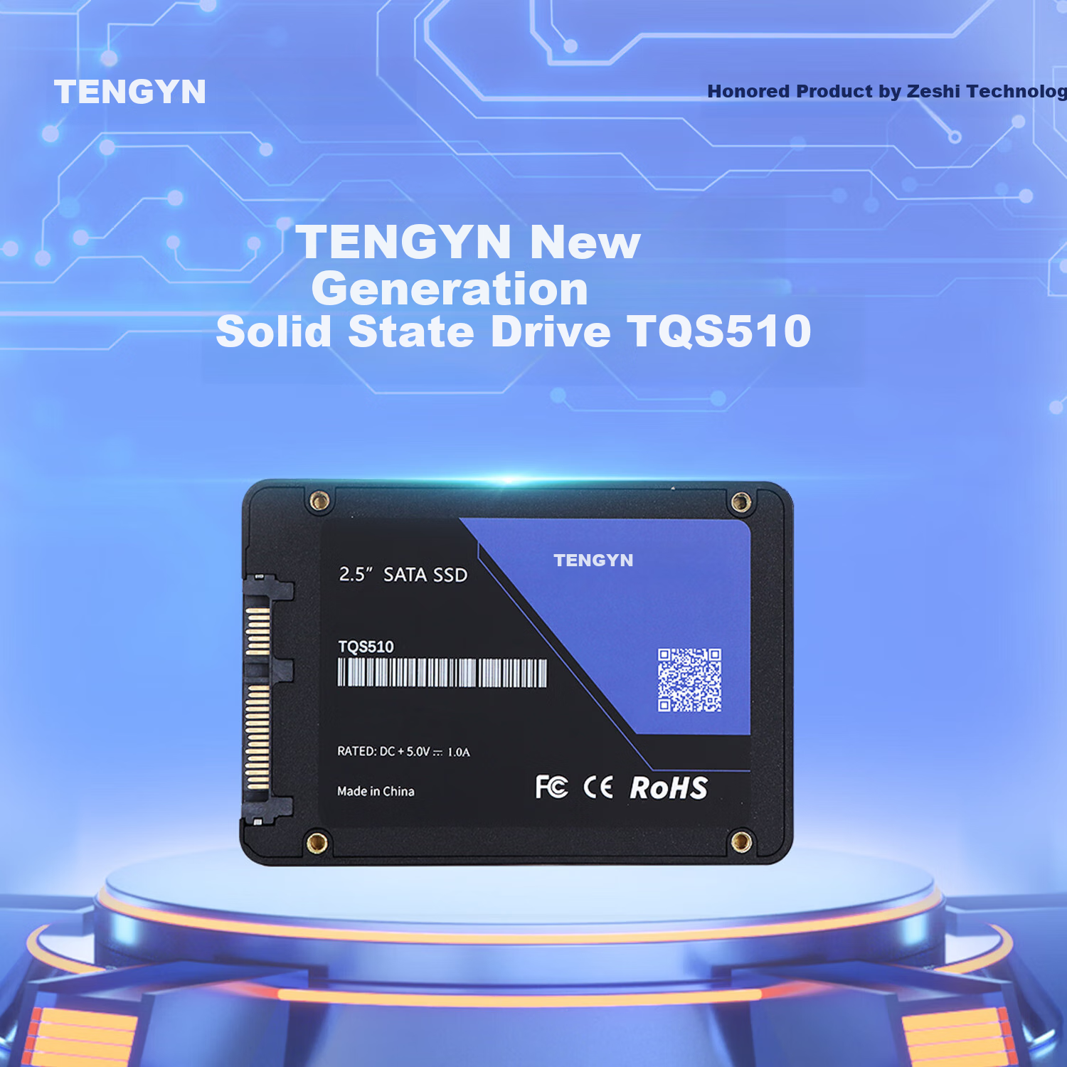 Tengyin Desktop Laptop SATA 3.0 Interface SSD Solid State Drive TQS510 1TB