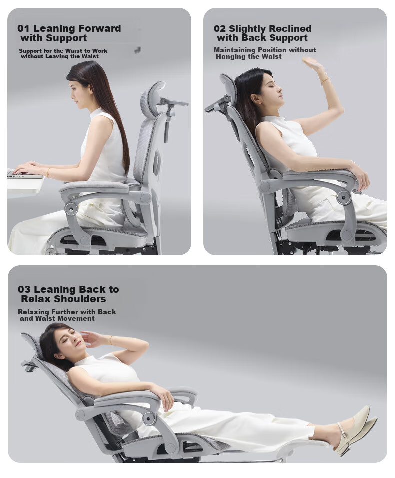 LIANFENG E-65 Ergonomic Chair, Computer Chair, Home Office Chair, Comfortable for Long Sitting, Gaming Chair, Study Room Chair 14