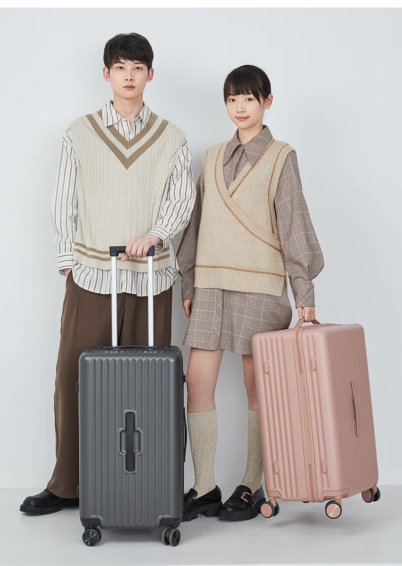 KALA·Y Luggage, 28-Inch Large Capacity Cube Suitcase, Trolley Case for Men And Women, Travel Suitcase for College Students, Dormitory Lockable Suitcase 18