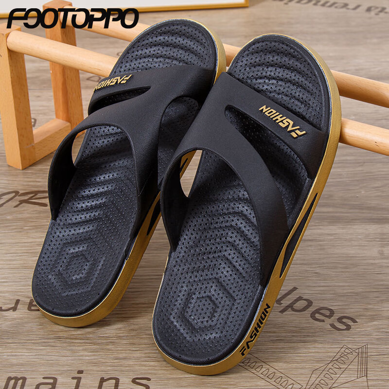 Мужские пляжные шлепанцы FOOTOPPO, трендовые, с открытым носком, нескользящие, летние, для студентов