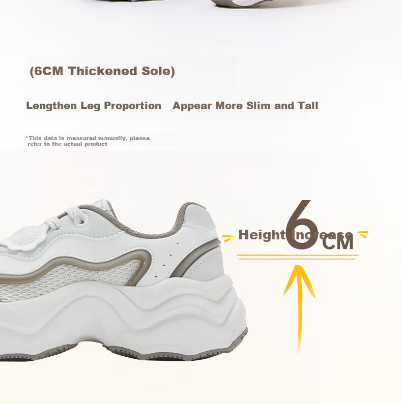361° Women's Sports Shoes, Dumpling Shoes, Autumn Mesh Breathable Retro Thick-Soled Heightening Casual Dad Shoes, 682536773-3 13