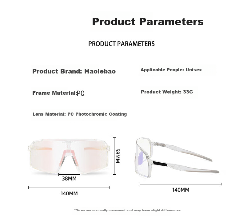 Adandyish Electric Road Bike Glasses, Cycling Photochromic Sunglasses, Sports Protective Eyewear, Fishing Day And Night Dual-Use Windproof Dustproof Glasses 16
