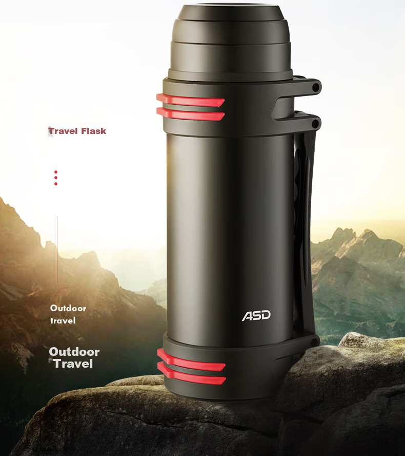 ASD Insulated Bottle, Outdoor Thermos, Vacuum Stainless Steel, Large Capacity, Sports Travel Car-Mounted Hot Water Bottle, RWS20P7WG-D 2