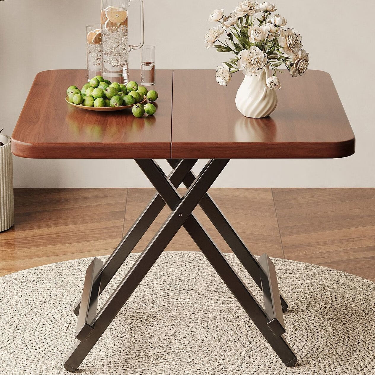 Chibailun Foldable Dining Table, Portable Night Market Stall Square Table, Compact for Home Use, Rental Apartments, Dining And Homework Desk