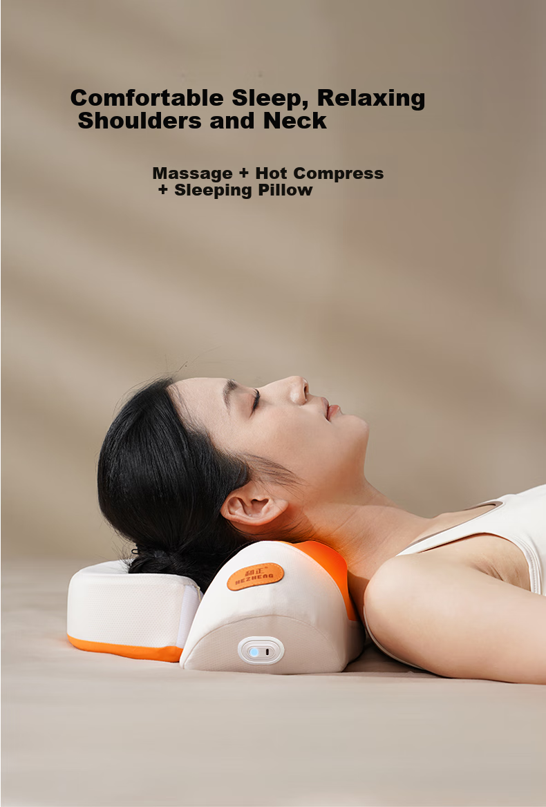 HEZHENG Cervical Massage Pillow, Shoulder And Neck Massager, Head And Neck Two-In Support Stretching Heat Therapy Pillow, Multi-Functional Massage Cushion for Waist Back Legs, Holiday Gift, Birthday Present for Girlfriend 6