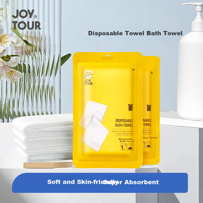 JOYTOUR Disposable Cotton Bath Towel Set, Portable Thick Large Cotton Towels for Business Trips And Hotels, 30*50+50*80 Cm