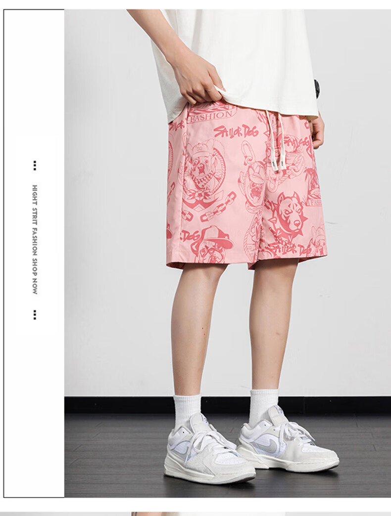 JEANSWEST OUTDOOR Men's Shorts, Summer Casual Mid-Length Pants, Breathable Thin Loose-Fitting Five-Point Shorts, Beach Shorts, Blue, 2XL 7