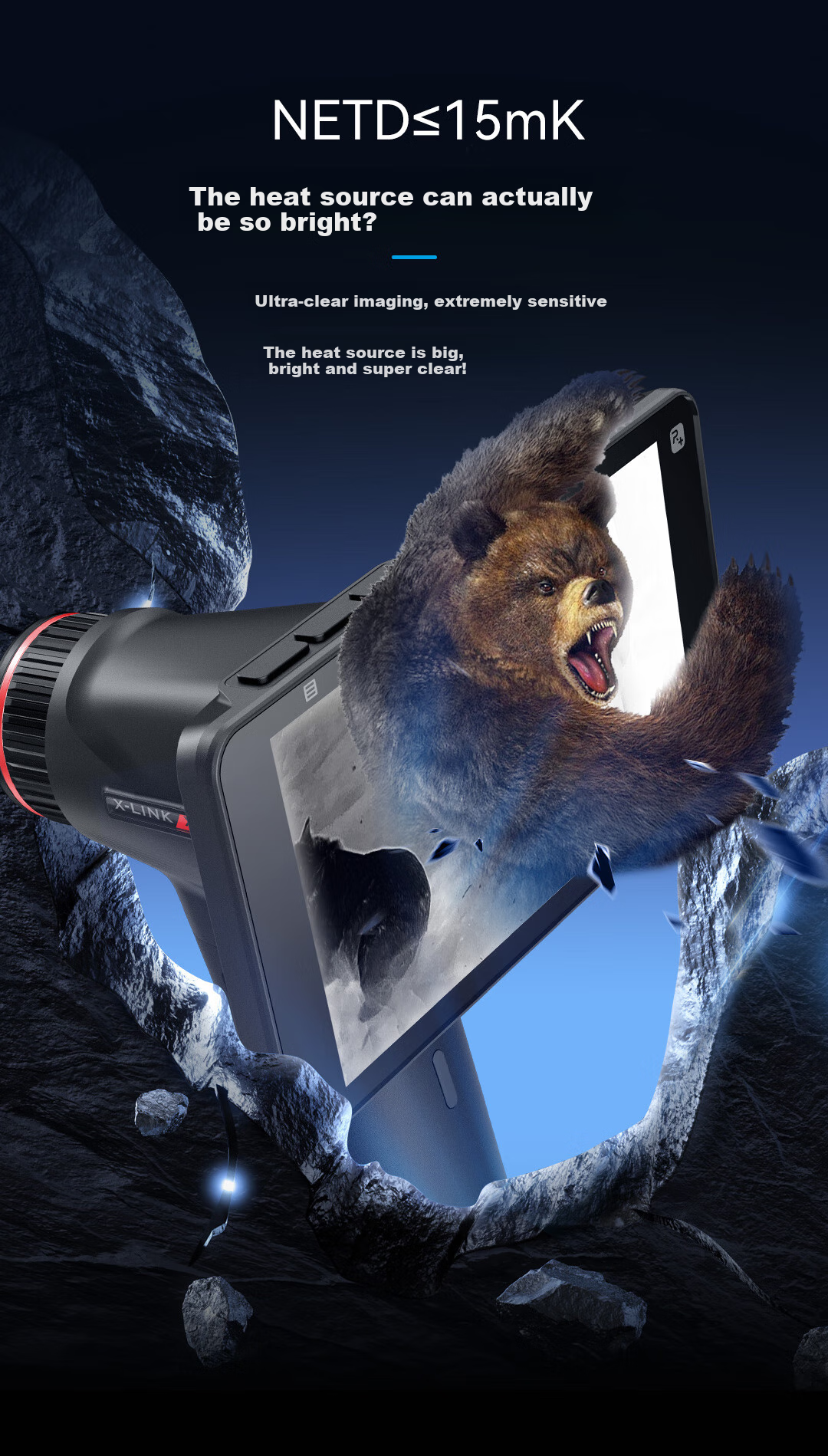 Yingrui XL19V2 Infrared Handheld Thermal Imaging High-Definition Large-Screen Search Device Helmet Modification Thermal Imager 7
