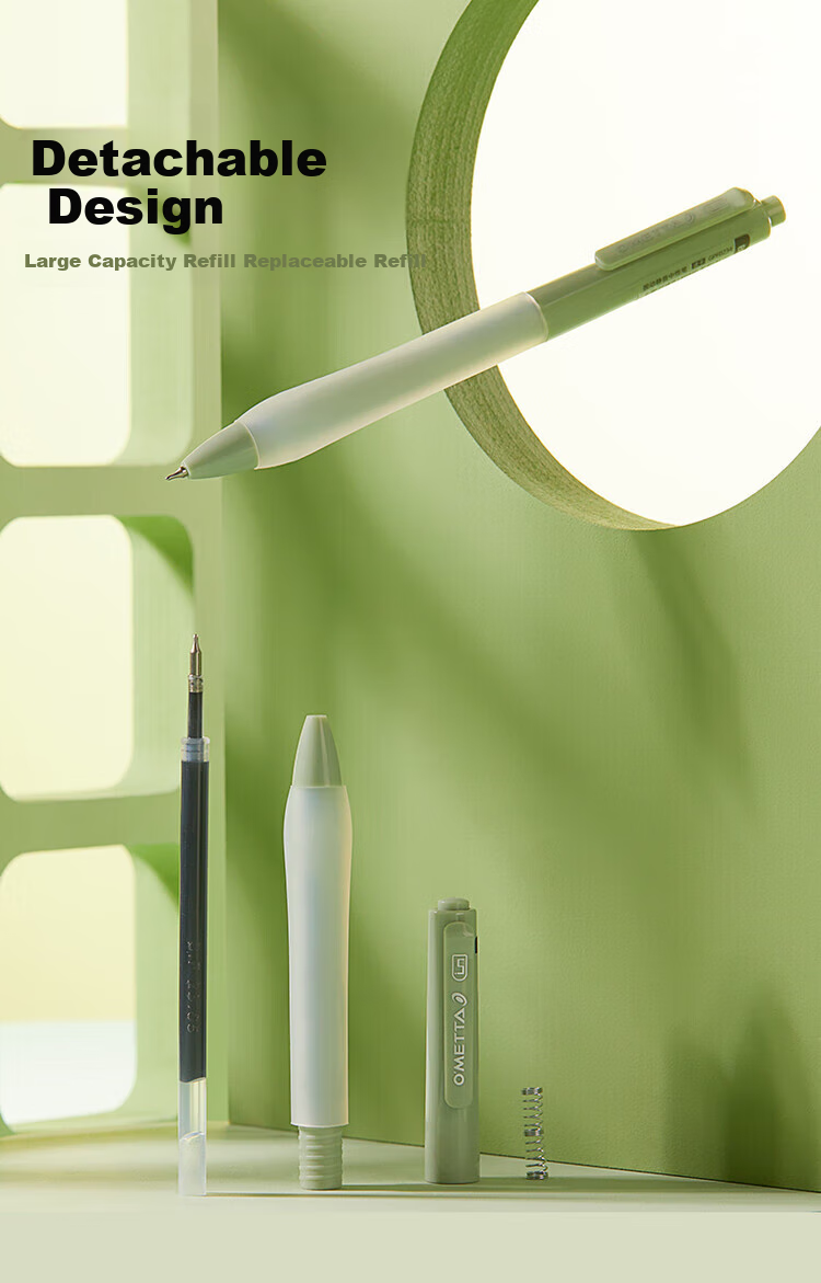 BEIFA Silent Retractable Gel Pen, 0.5mm Quick-Drying ST Tip, Cloud Grip Design, Stylish Ins Style, for Exams And Study, Business Office Signing Pen, Green, 3 Pcs [Back-To Essential] 5