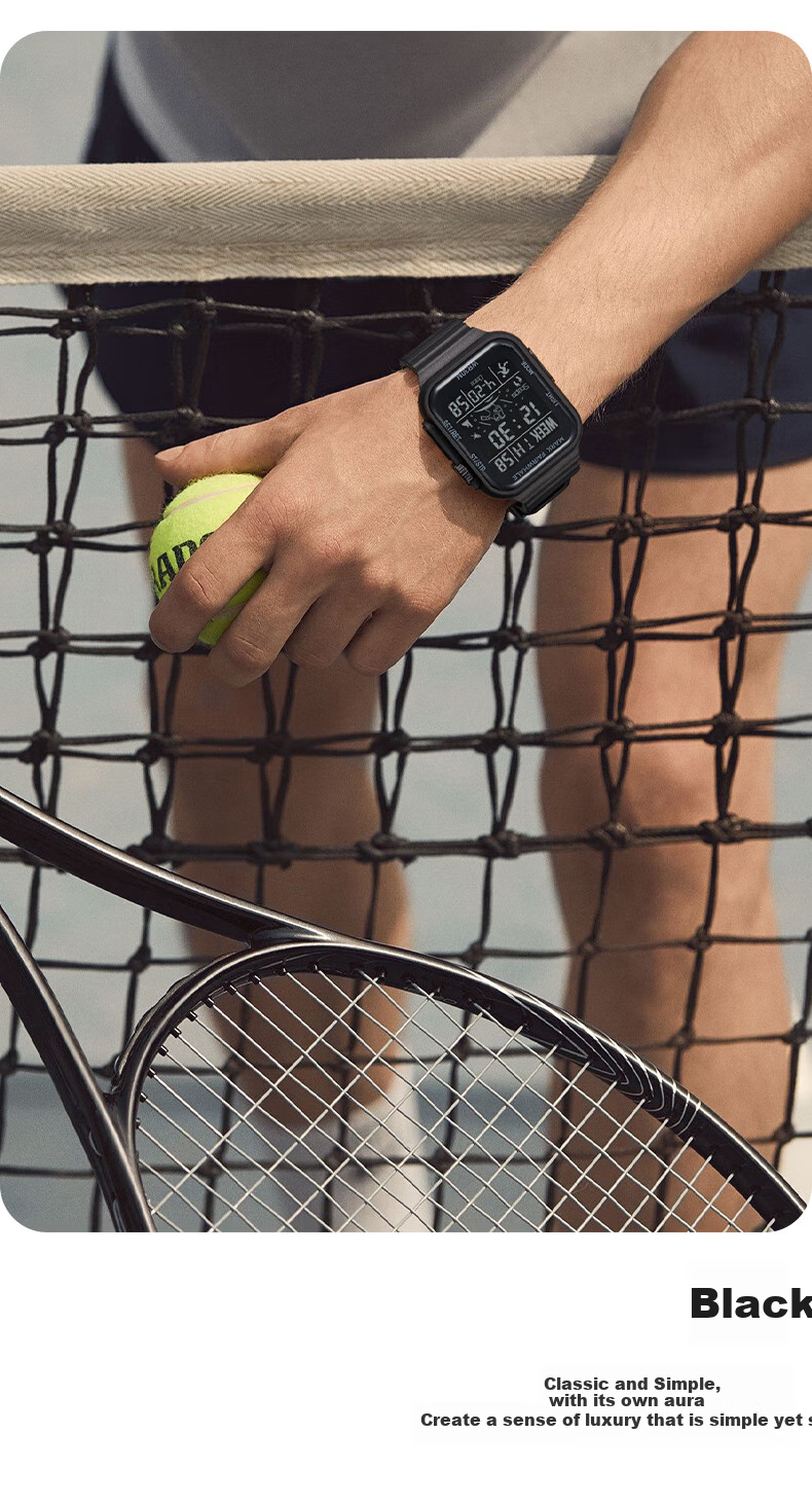 MARK FAIRWHALE Sports Watch for Men And Women Students, LED Square Electronic Watch with Alarm, Waterproof Wristwatch, Birthday Gift 4430 11
