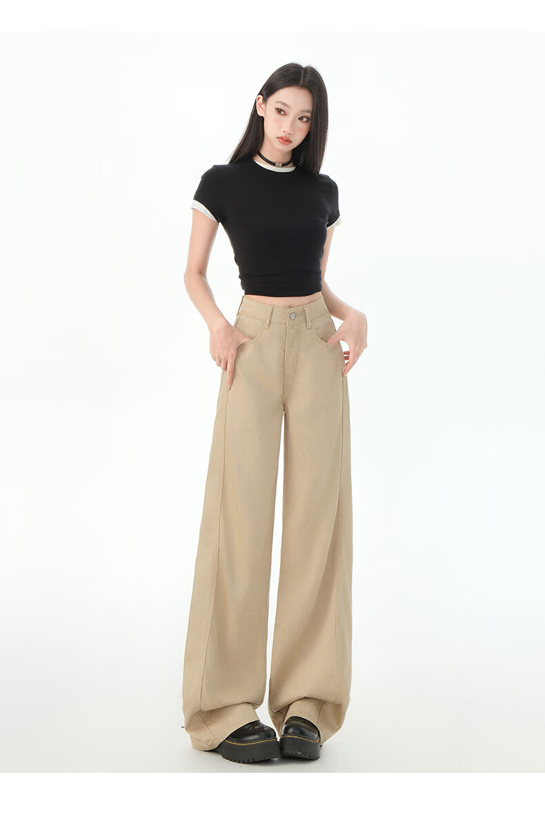 Boruilai Lyocell Tencel Wide-Leg Jeans for Women Spring Summer White Pants 2026 New High-Waist Straight-Leg Trousers 19