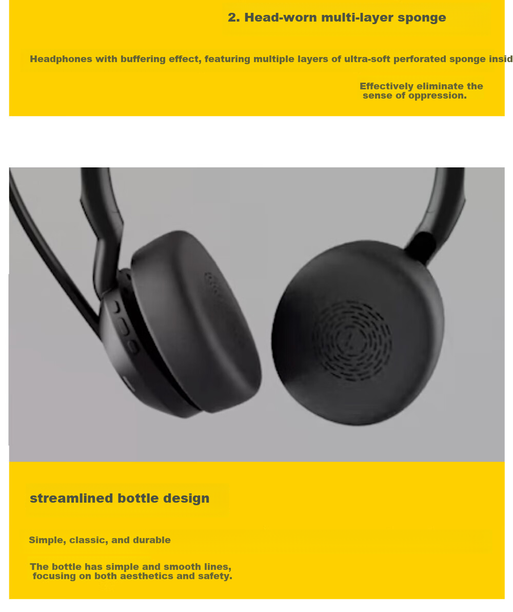 Jabra Evolve2 65 Flex UC Wired Headset with Wireless Charging Dock for Computer Office Meetings, Customer Service Calls, Online Education, Bluetooth Noise-Cancelling Headphones 10