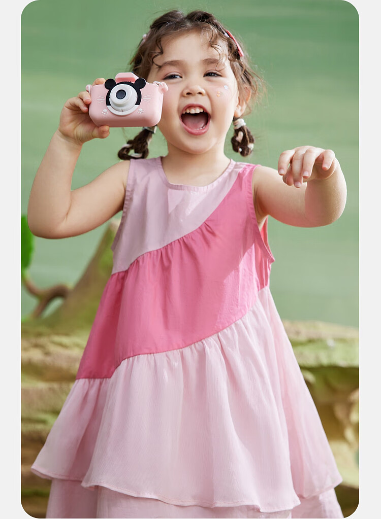 ASK JUNIOR Girls' Sleeveless Summer Dress, Baby Vacation Princess Dress 4