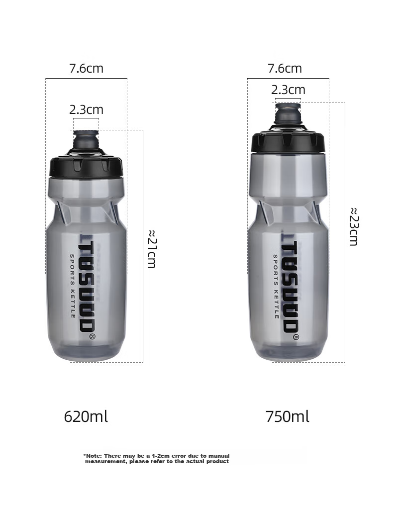 Tasiduizhang Mountain Bike Water Bottle, Large Capacity Outdoor Sports Squeeze Bottle for Cycling, White 1