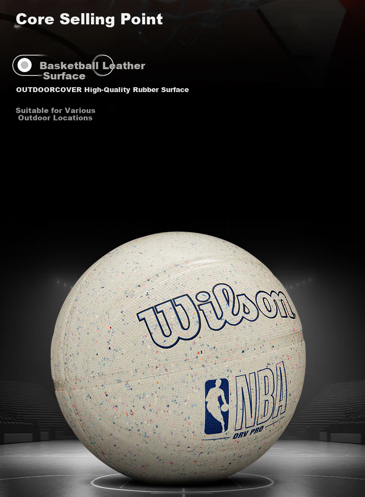 Wilson NBADRV PRO Series Rubber Ball, Standard Size 7 Basketball 4