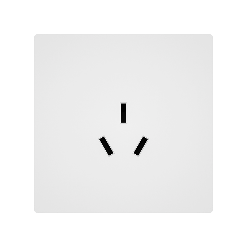 Linptech E3S Matching Switch Socket, 16A High-Power Three-Hole Socket, 86-Type Concealed Wall Socket, White