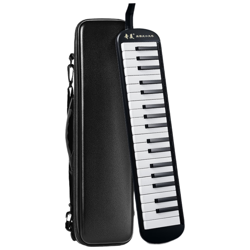 Chimei 37-Key Teaching Recommended Black Overlord Melodica (Imported Reeds, EVA Leather Case, Playing Instructions Included)
