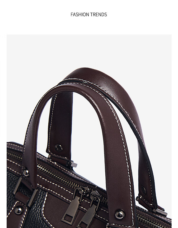 Laorentou Top-Grain Leather Women's Handbag, Large Capacity Tote Bag, Shoulder Bag, Crossbody Bag, Valentine's Day Gift 9