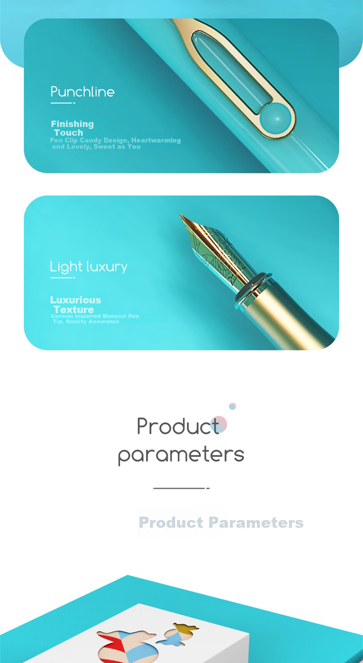 Pimio Fountain Pen Signature Pen for Primary And Secondary School Students, Adults, Calligraphy Practice, Mid-Autumn Festival Gift, Office Writing Ink Pen for Men And Women, Yami Candy Series 620 White Coconut Flavor 8