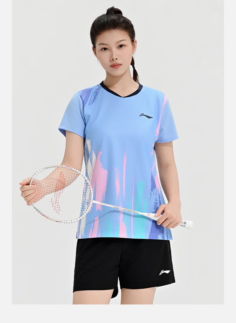 LI-NING Women's Badminton Competition Two-Piece Set Club Series Sports Teamwear 4